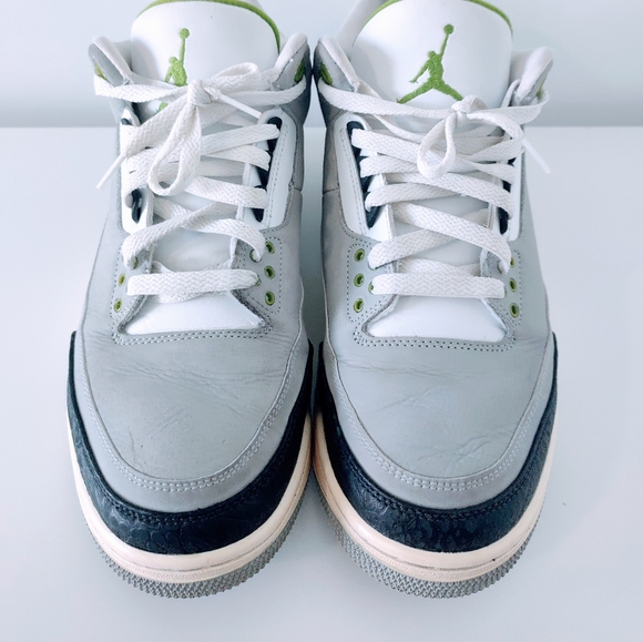 Jordan 3 Chlorophyll Size 11 Good Condition no box. - Picture 3 of 8
